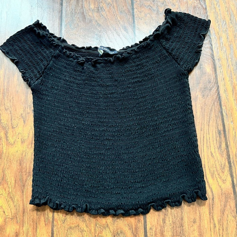 Black off the shoulder brandy Melville top